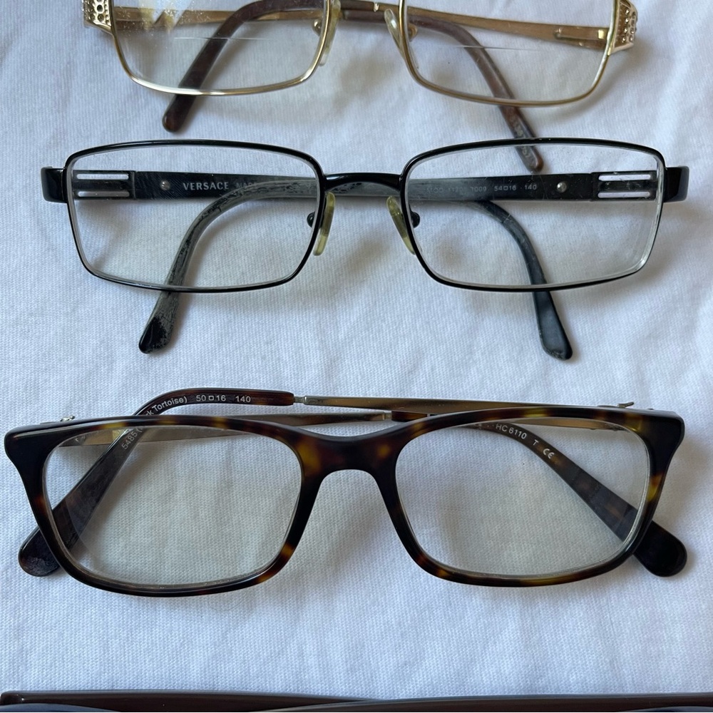 Bundle Lot Womens Eyeglasses Rx Frames Luxury Designer Prada Coach Versace WORN - Picture 3 of 8